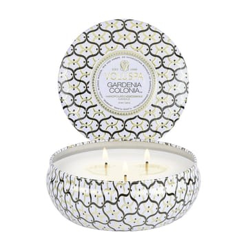 Bougie parfumée Maison Blanc 3-wick Tin 40 heures - Gardenia Colonia - Voluspa