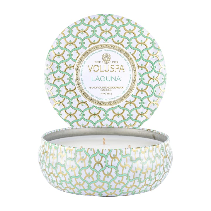 Bougie parfumée Maison Blanc 3-wick Tin 40 heures - Laguna - Voluspa