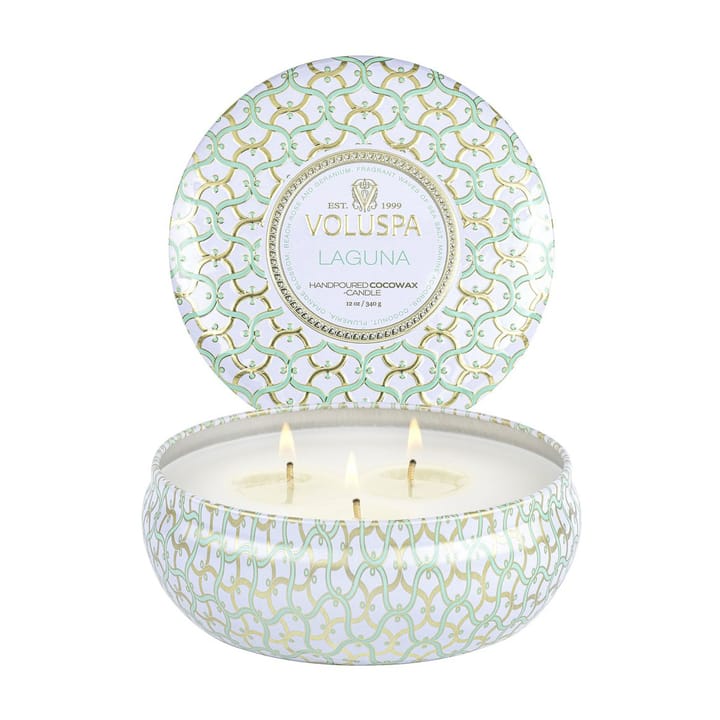Bougie parfumée Maison Blanc 3-wick Tin 40 heures, Laguna Voluspa
