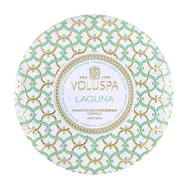 Bougie parfumée Maison Blanc 3-wick Tin 40 heures - Laguna - Voluspa