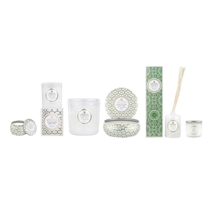 Bougie parfumée Maison Blanc 3-wick Tin 40 heures, Moroccan Mint Tea Voluspa
