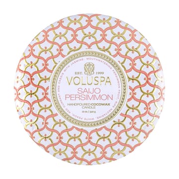 Bougie parfumée Maison Blanc 3-wick Tin 40 heures - Saijo Persimmon - Voluspa