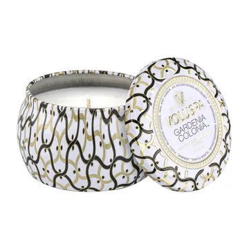Bougie parfumée Maison Blanc Mini Tin 25 heures - Gardenia Colonia - Voluspa