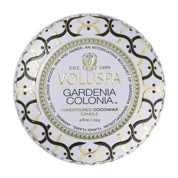 Bougie parfumée Maison Blanc Mini Tin 25 heures - Gardenia Colonia - Voluspa