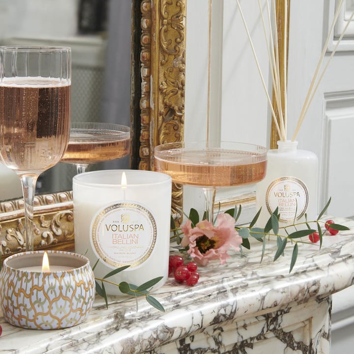 Bougie parfumée Maison Blanc Mini Tin 25 heures, Italian Bellini Voluspa