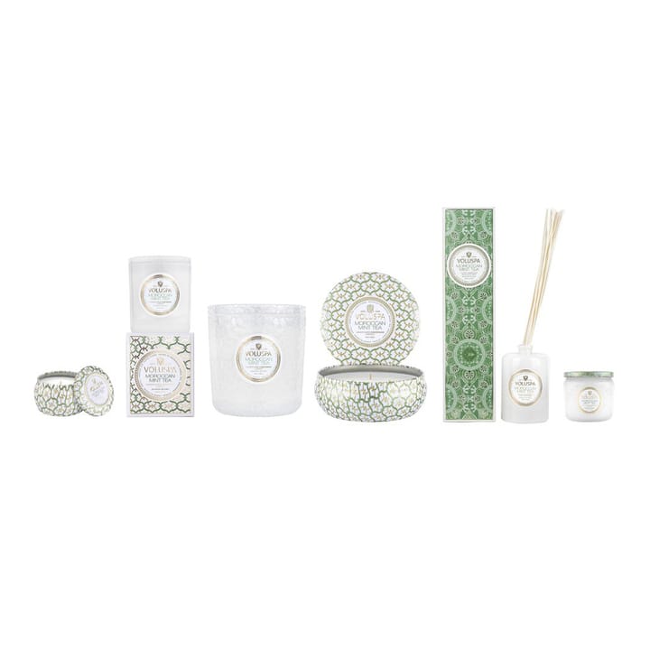 Bougie parfumée Maison Blanc Mini Tin 25 heures, Moroccan Mint Tea Voluspa
