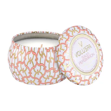 Bougie parfumée Maison Blanc Mini Tin 25 heures - Saijo Persimmon - Voluspa