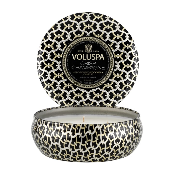 Bougie parfumée Maison Noir 3-wick Tin 40 heures - Crisp Champagne - Voluspa