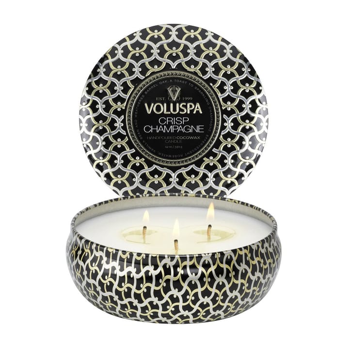 Bougie parfumée Maison Noir 3-wick Tin 40 heures - Crisp Champagne - Voluspa