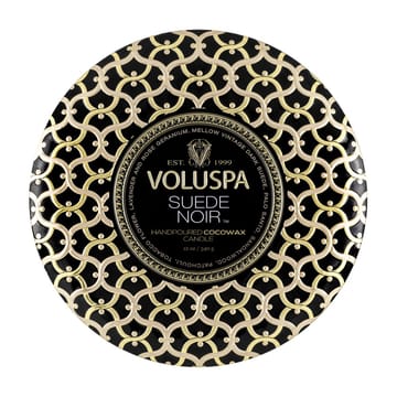 Bougie parfumée Maison Noir 3-wick Tin 40 heures - Suede Noir - Voluspa