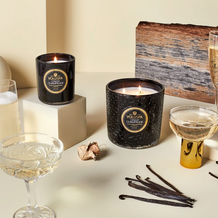 Bougie parfumée Maison Noir Luxe 80 heures, Crisp Champagne Voluspa