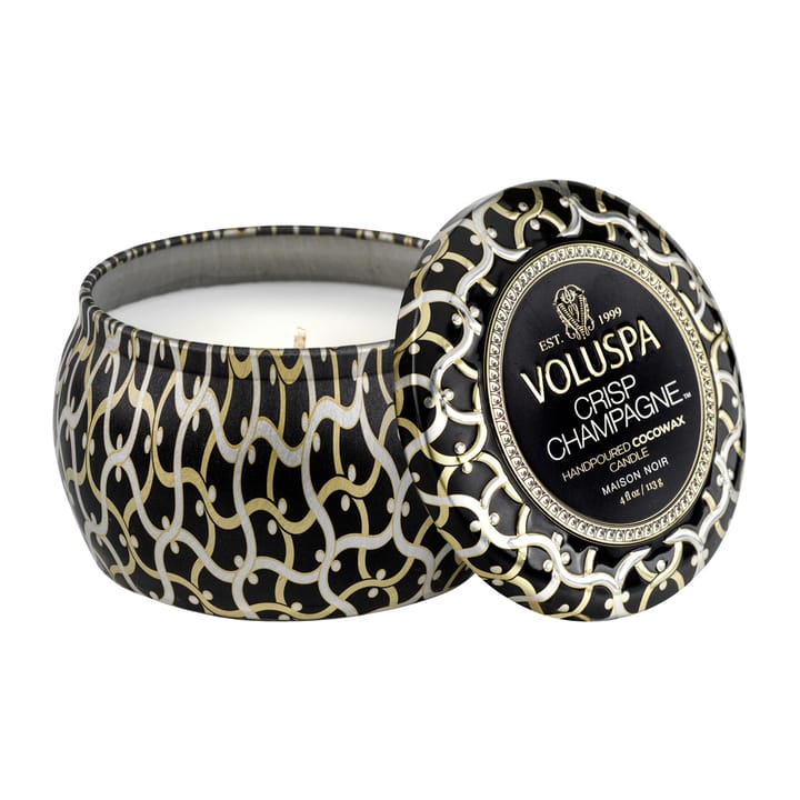 Bougie parfumée Maison Noir Mini Tin 25 heures - Crisp Champagne - Voluspa