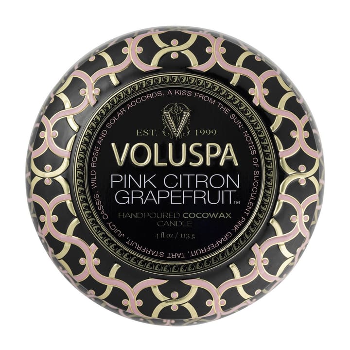 Bougie parfumée Maison Noir Mini Tin 25 heures - Pink Citron Grapefruit - Voluspa
