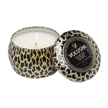 Bougie parfumée Maison Noir Mini Tin 25 heures - Suede Noir - Voluspa
