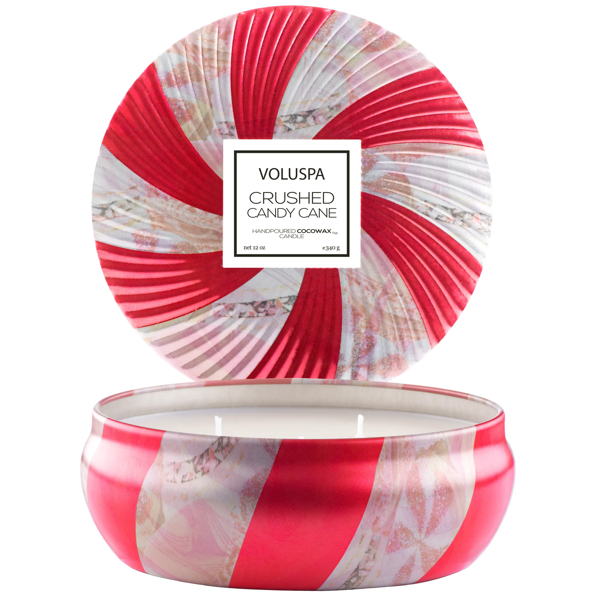 Limited Edition 3-wick in tin 40 heures, Crushed Candy Cone Voluspa