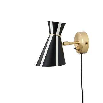 Applique Bloom - black noir/warm white, stripe - Warm Nordic
