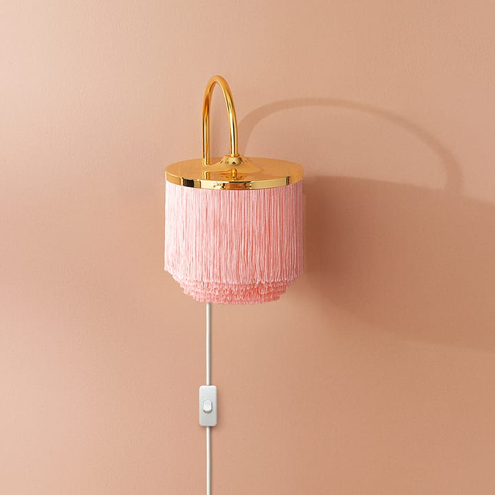Applique Fringe, pale pink, acier plaqué laiton Warm Nordic