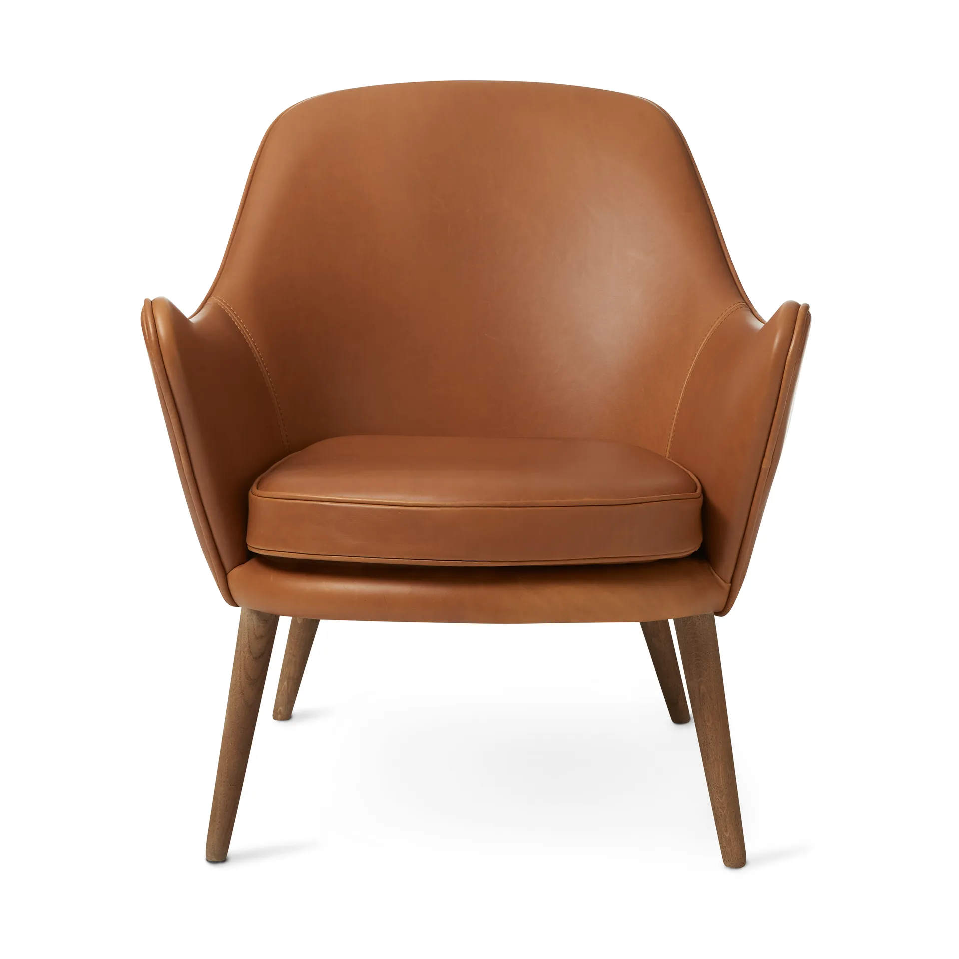 Chaise lounge Dwell, Silk 250 camel-pieds en chêne fumé Warm Nordic