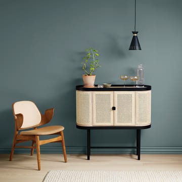 Chaise lounge Gesture - cuir silk 250 cognac, structure en chêne huilé teck - Warm Nordic
