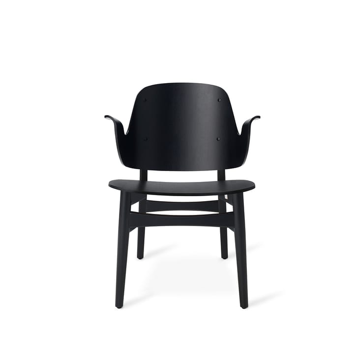 Chaise lounge Gesture - hêtre laqué noir - Warm Nordic