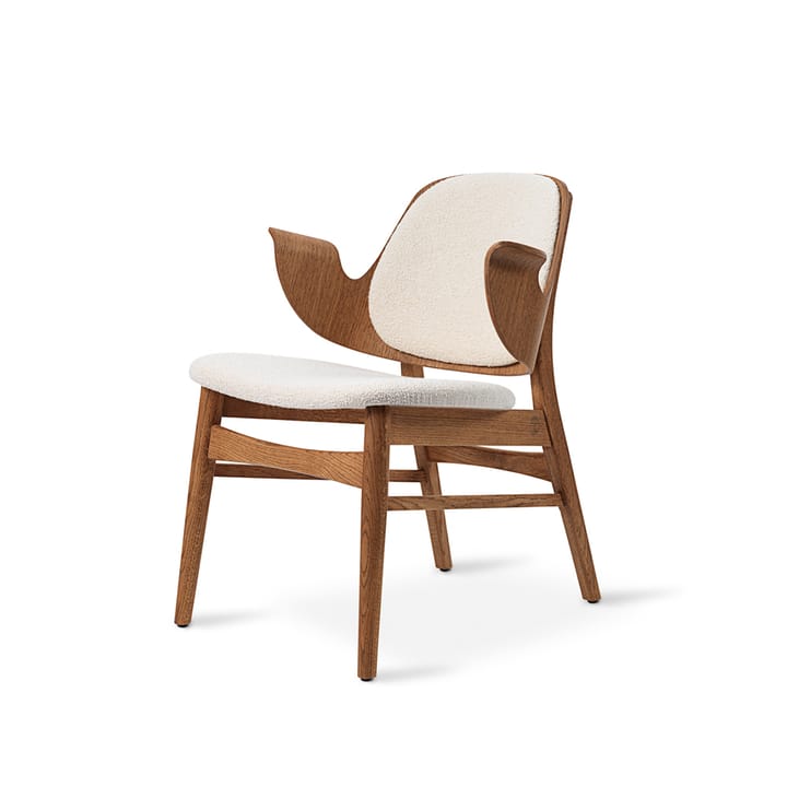Chaise lounge Gesture - tissu barnum 24 cream, structure en chêne huilé teck - Warm Nordic