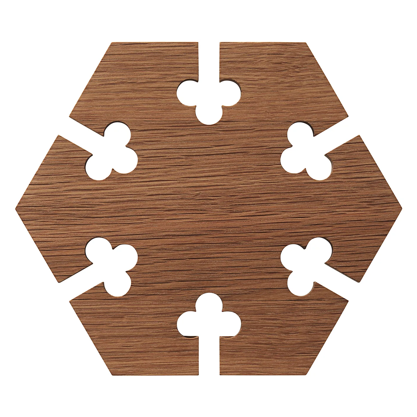 Dessous de plat Gourmet Wood hexagone, Bouleau Warm Nordic