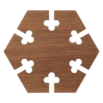 Dessous de plat Gourmet Wood hexagone - Bouleau - Warm Nordic
