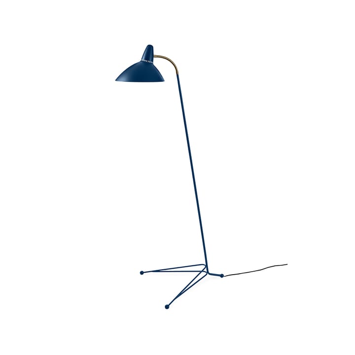 Lampadaire Lightsome - azure blue, détail en laiton - Warm Nordic