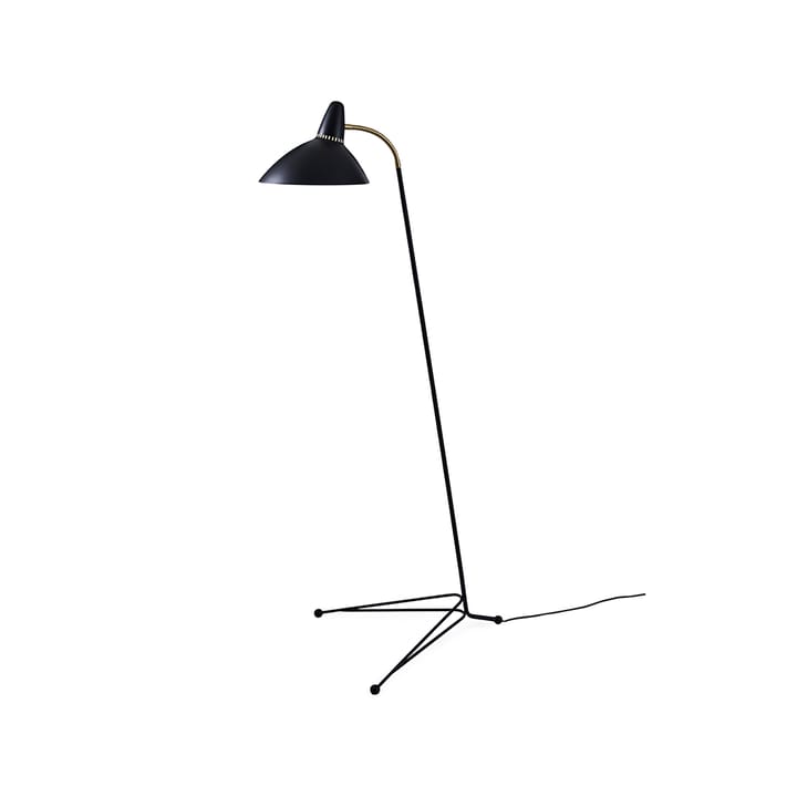 Lampadaire Lightsome - black noir, détail en laiton - Warm Nordic