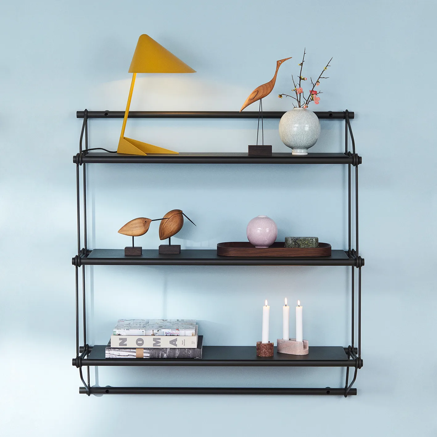 Plateau Carved Wood oval, Noyer Warm Nordic