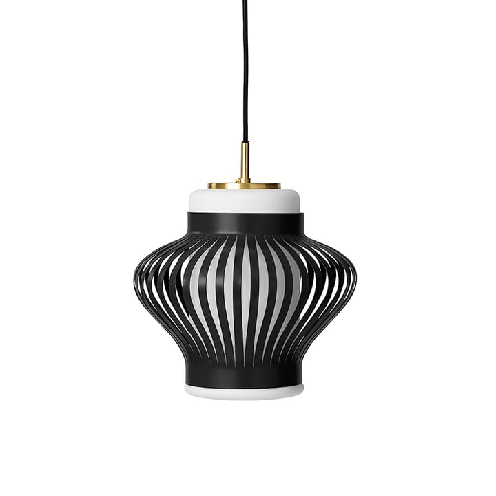 Suspension Opal Lamella - black noir, opale sablée - Warm Nordic