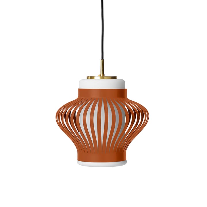 Suspension Opal Lamella - rusty red, opale sablée - Warm Nordic