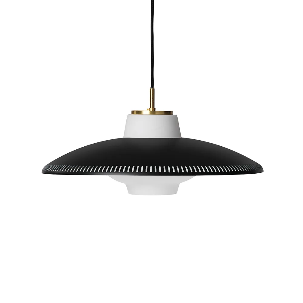 Suspension Opal Shade, black noir, opale sablée Warm Nordic