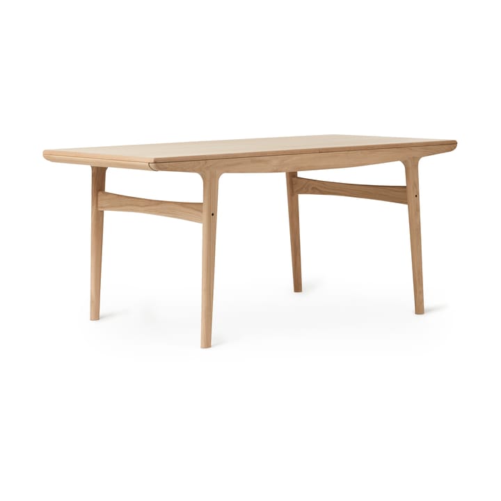 Table à manger Evermore avec 2 rallonges de 45 cm chacune, Natural oak, 160 cm Warm Nordic