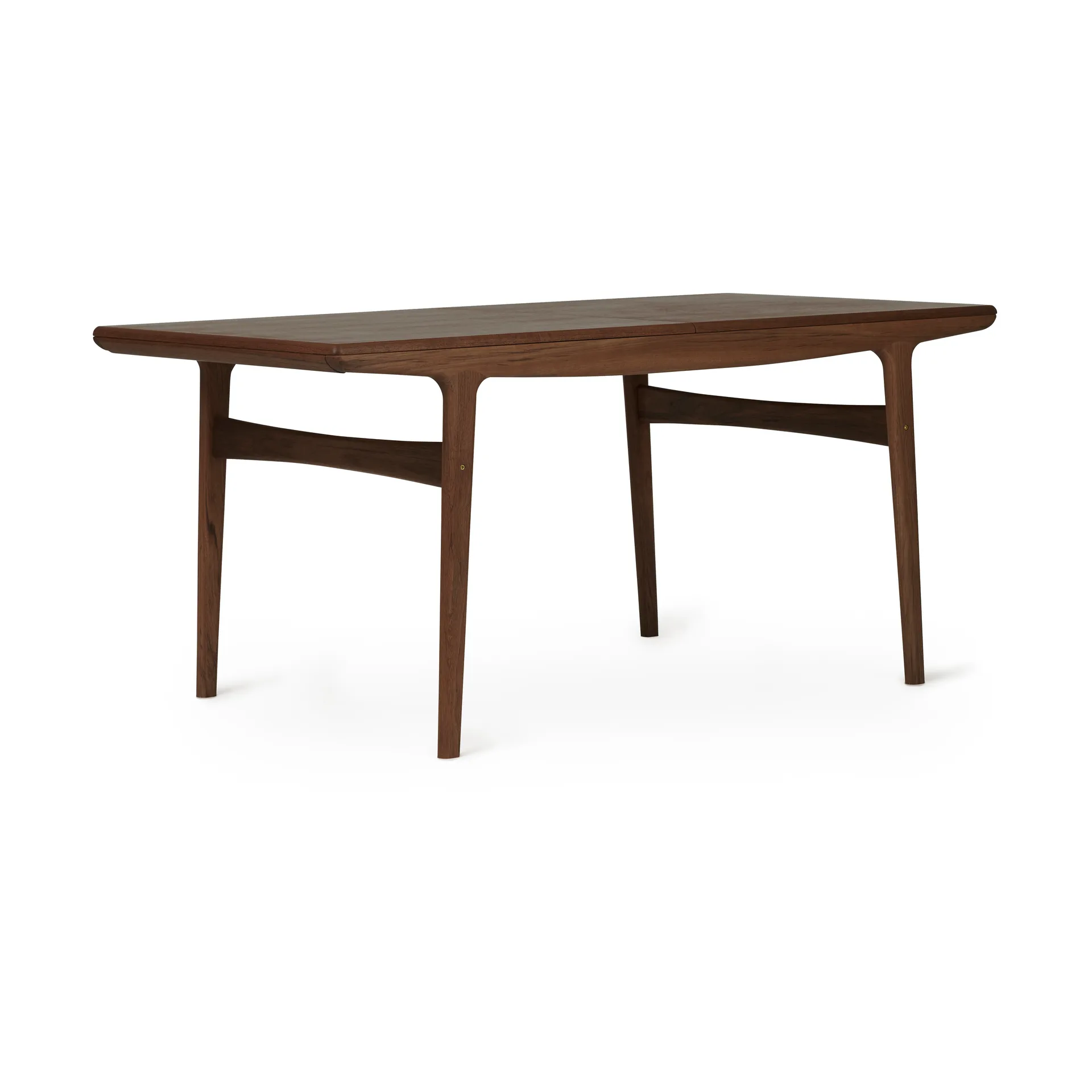 Table à manger Evermore avec 2 rallonges de 45 cm chacune, Oiled walnut, 160 cm Warm Nordic