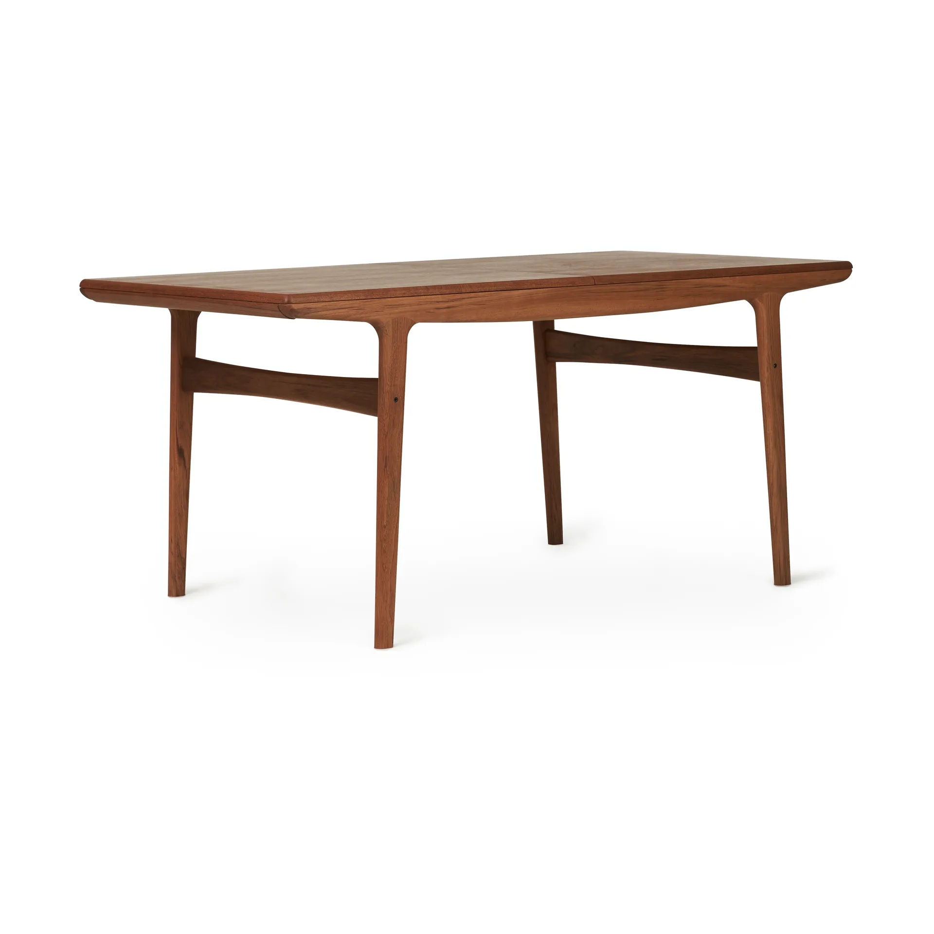 Table à manger Evermore avec 2 rallonges de 45 cm chacune, Teak oiled oak, 160 cm Warm Nordic