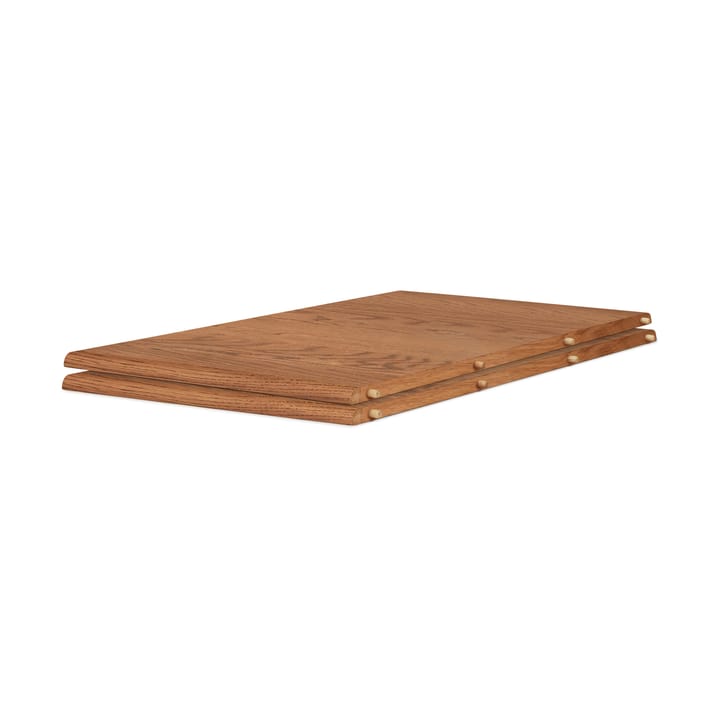 Table à manger Evermore avec 2 rallonges de 45 cm chacune, Teak oiled oak, 160 cm Warm Nordic