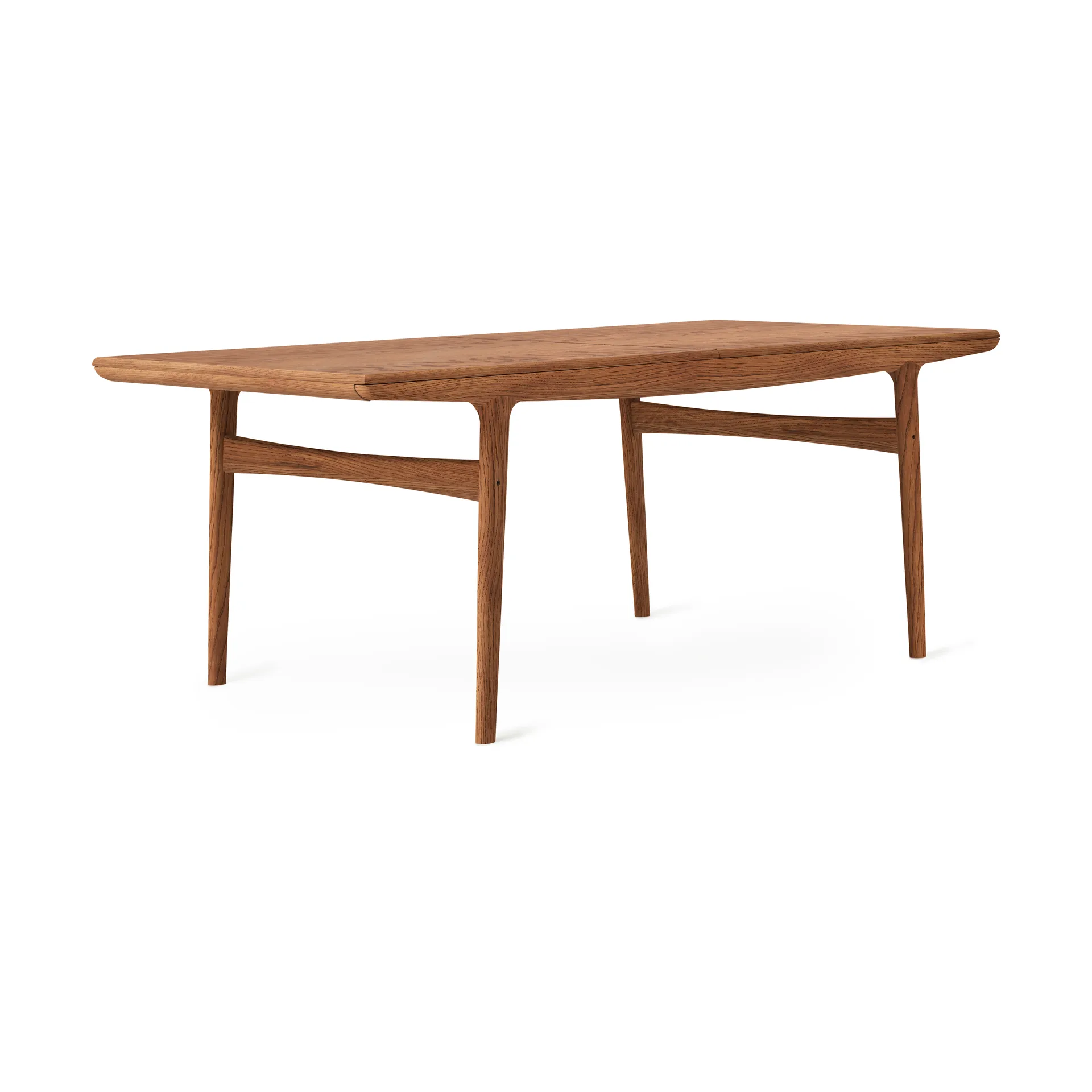 Table à manger Evermore avec 2 rallonges de 45 cm chacune, Teak oiled oak, 190 cm Warm Nordic