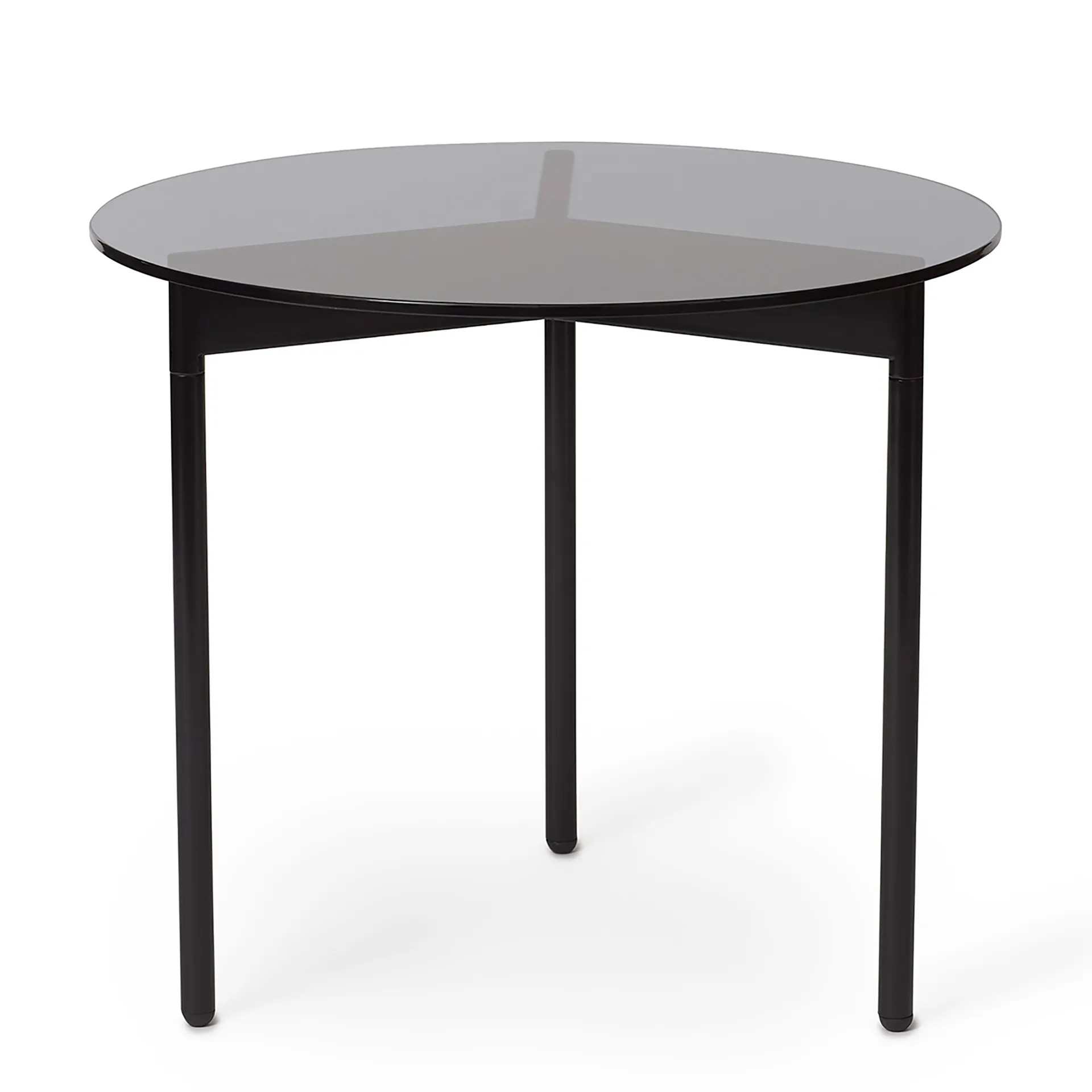 Table basse From Above Ø52 cm base noire, Gris Warm Nordic