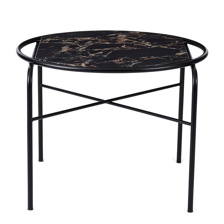 Table basse marbre Secant Ø60 cm - Black-gold - Warm Nordic