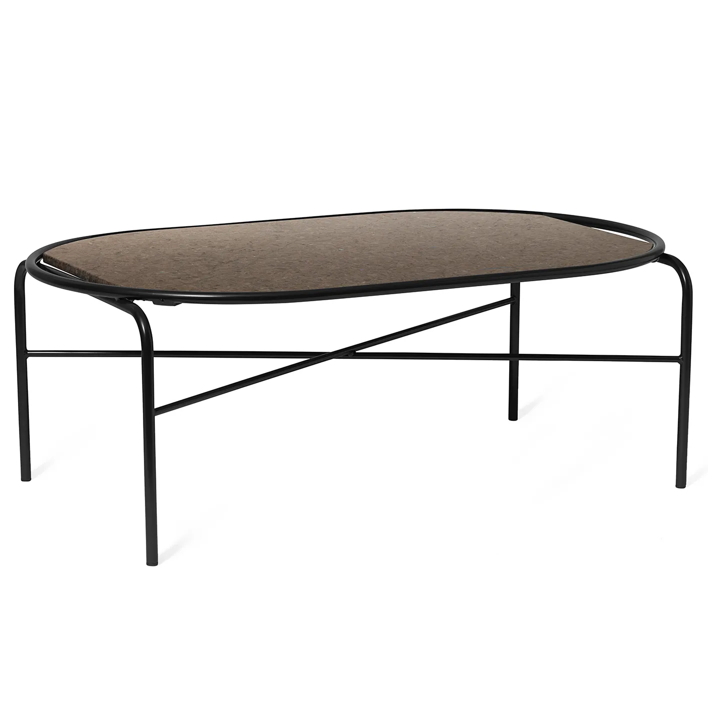 Table basse ovale Secant granit, Antique brown Warm Nordic