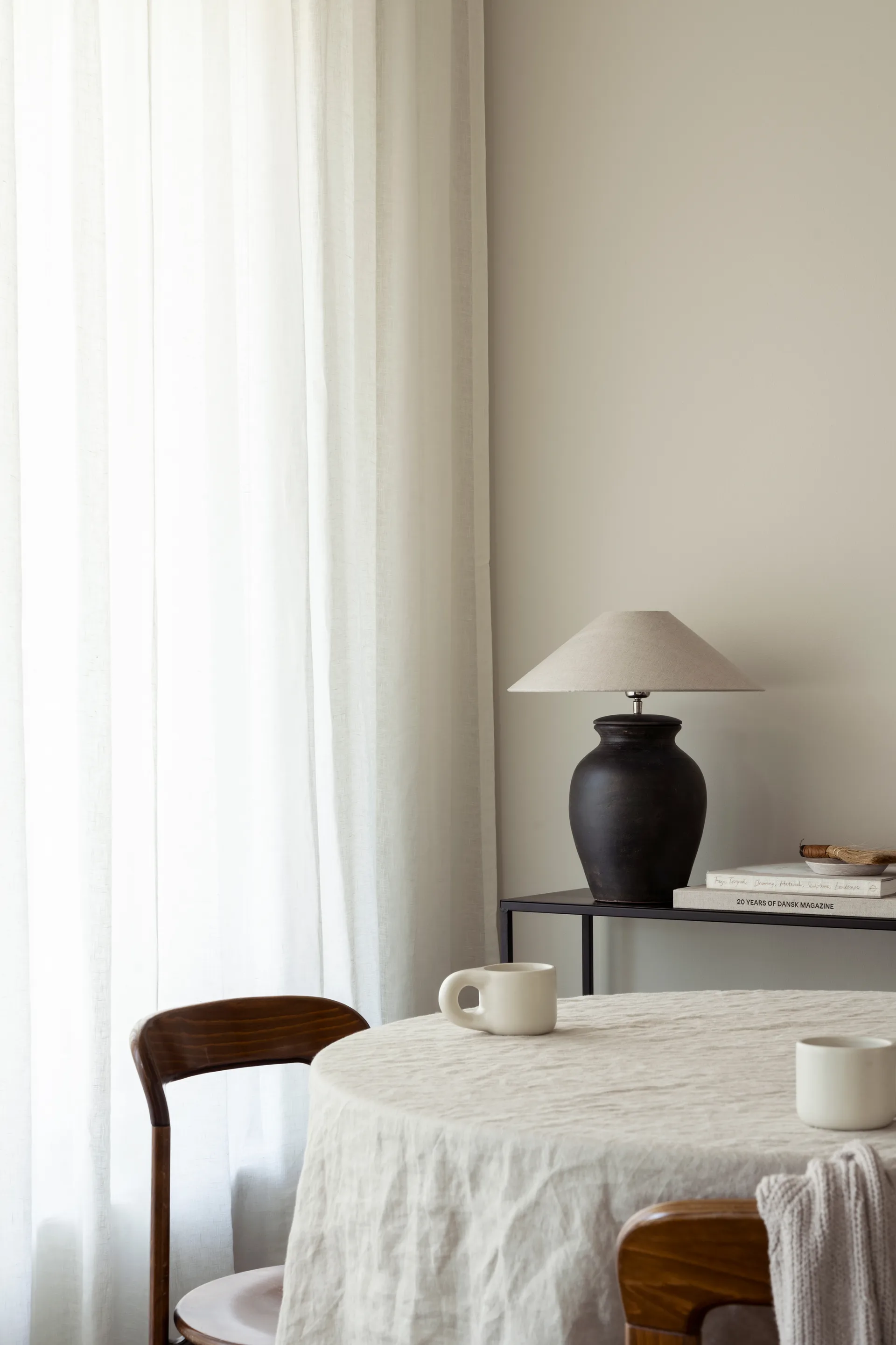 Abat-jour Basic flat Ø42 cm, Natural Watt & Veke