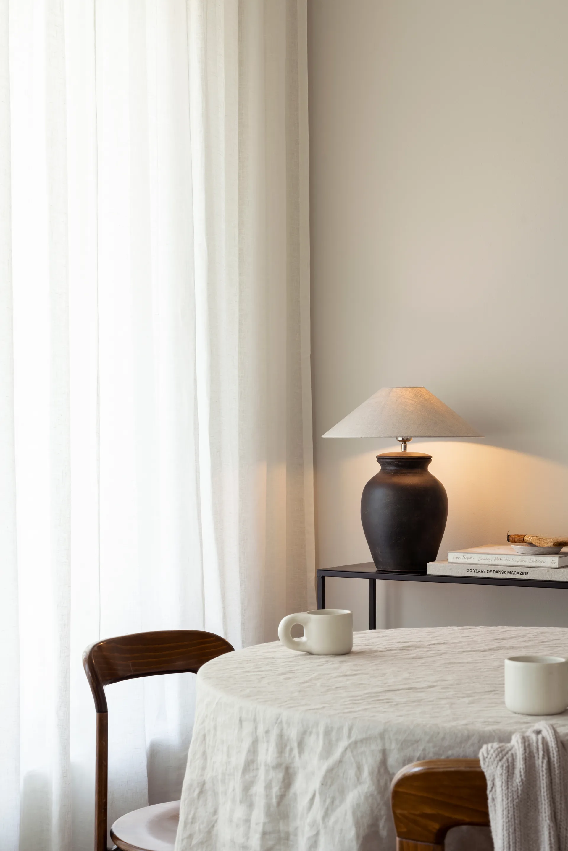 Abat-jour Basic flat Ø42 cm, Natural Watt & Veke