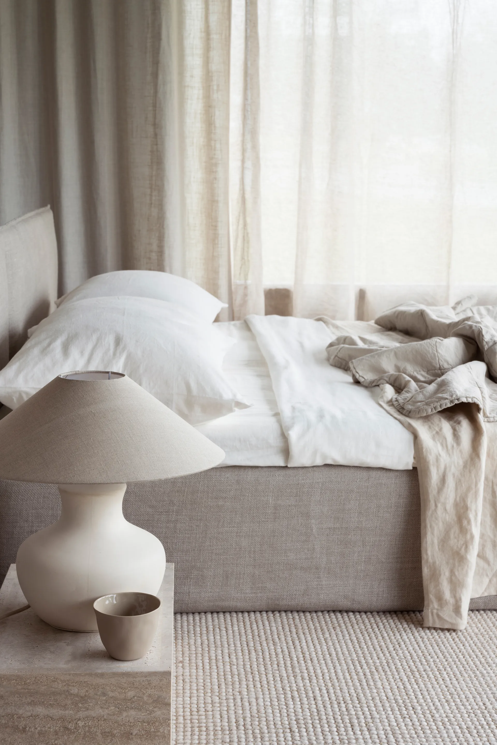 Abat-jour Basic flat Ø42 cm, Natural Watt & Veke