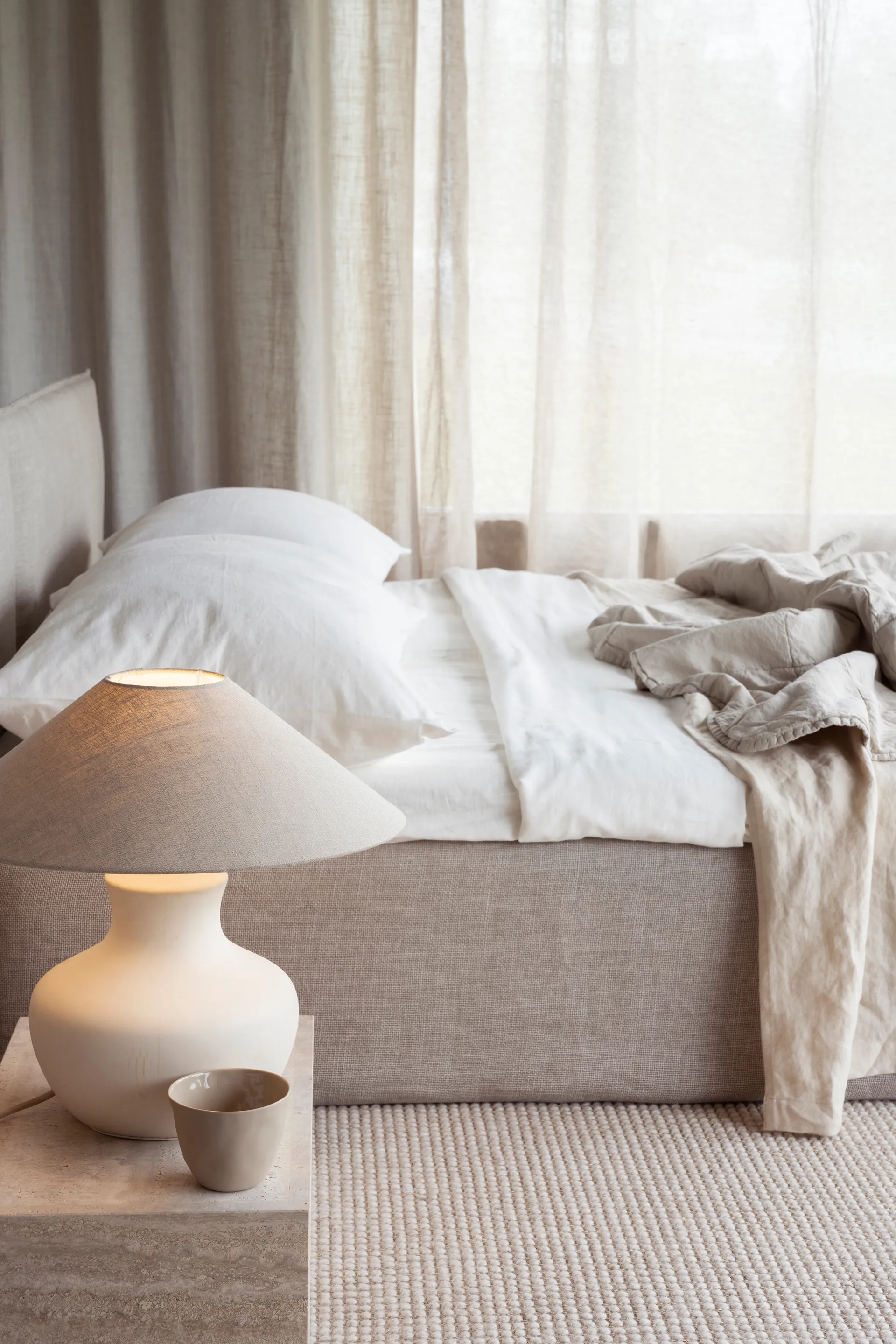 Abat-jour Basic flat Ø42 cm, Natural Watt & Veke