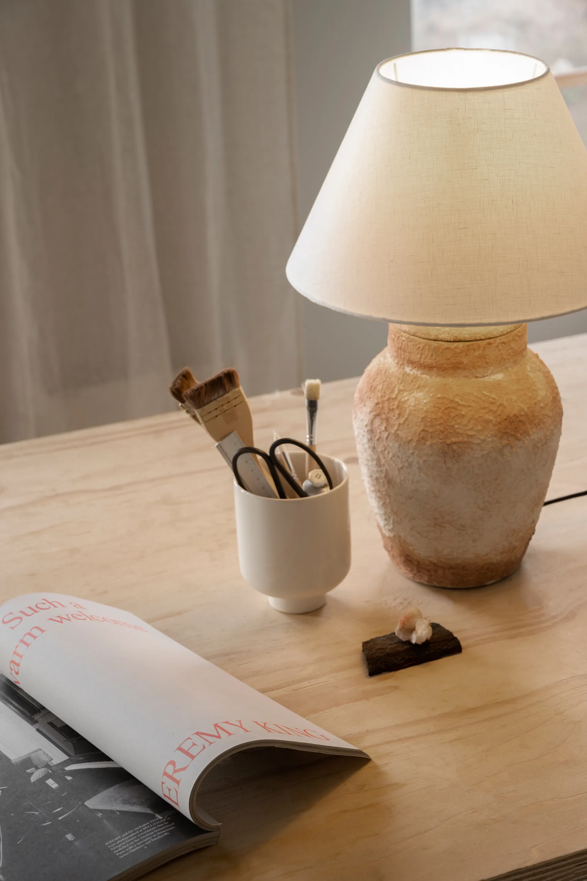 Abat-jour Basic wide Ø25 cm, White Watt & Veke