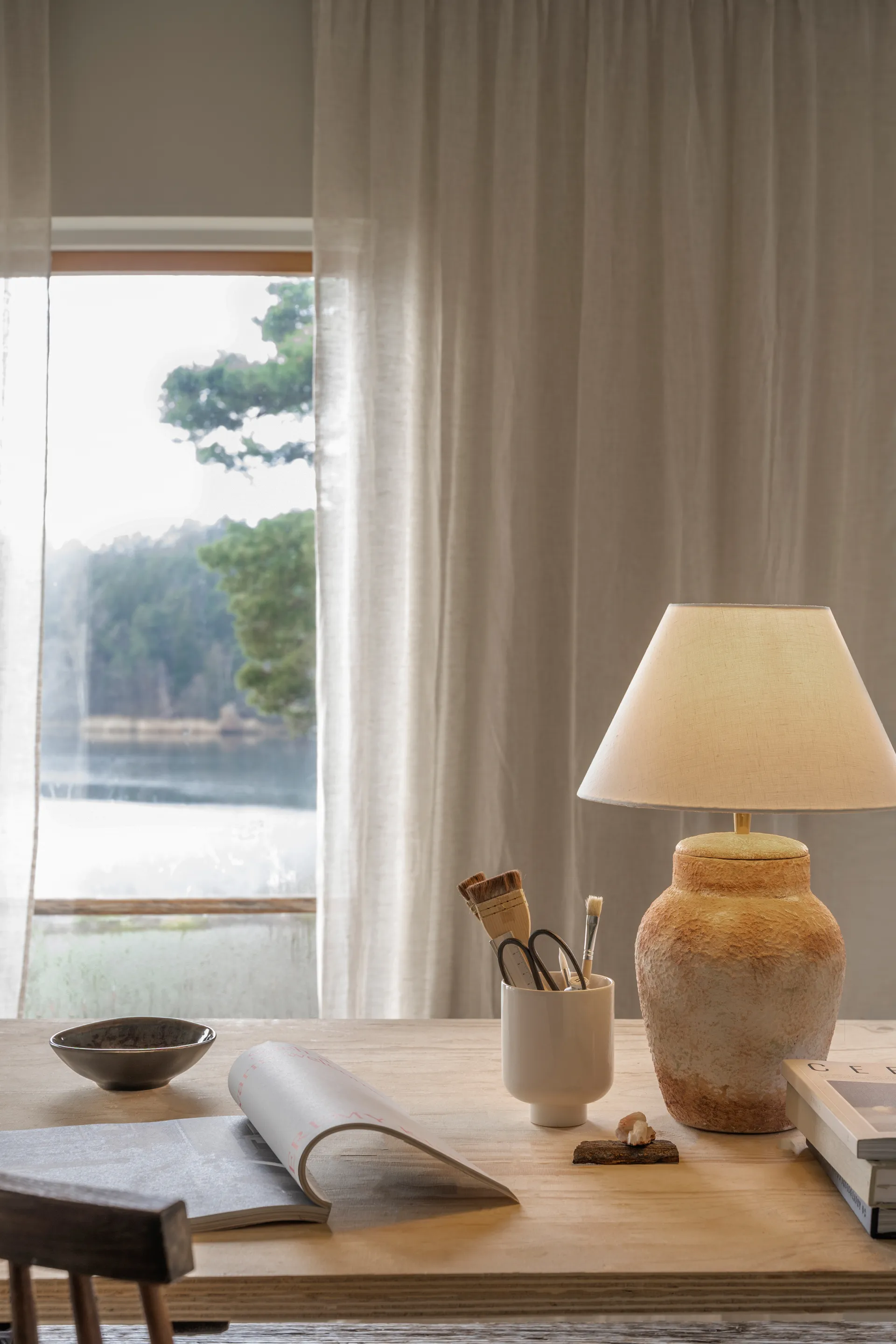 Abat-jour Basic wide Ø25 cm, White Watt & Veke