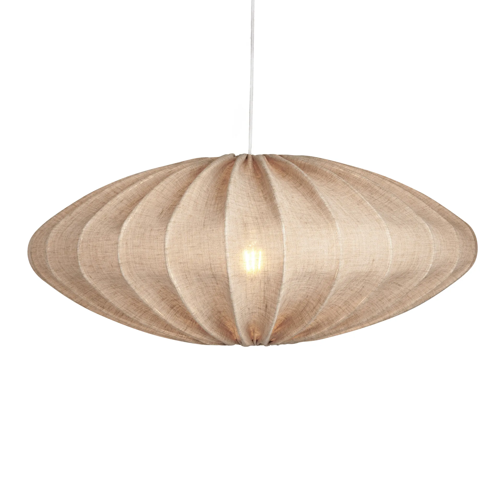 Abat-jour Ellipse 65 cm lin, Sable Watt & Veke