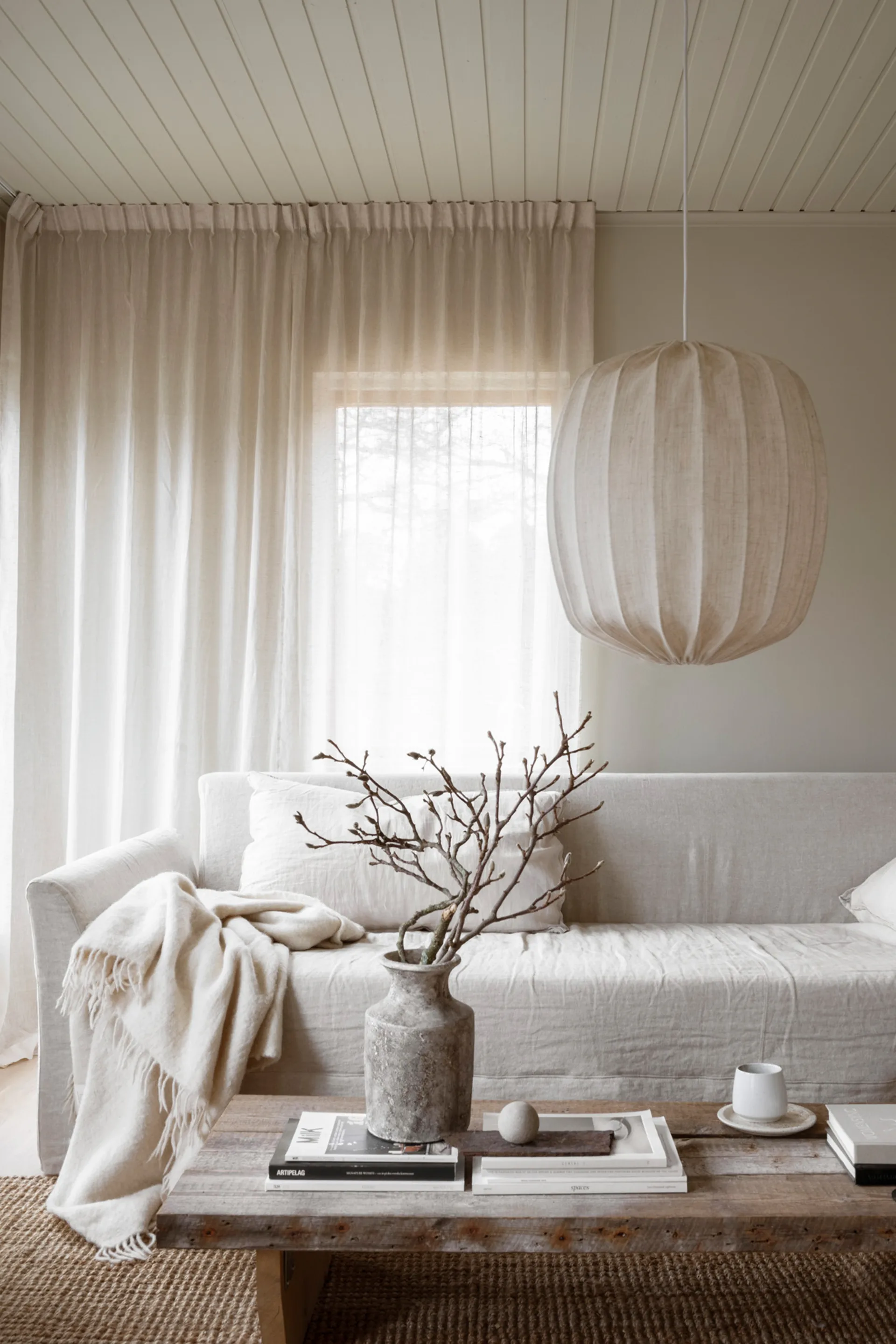 Abat-jour Prisma Ø45 cm lin, Natural Watt & Veke