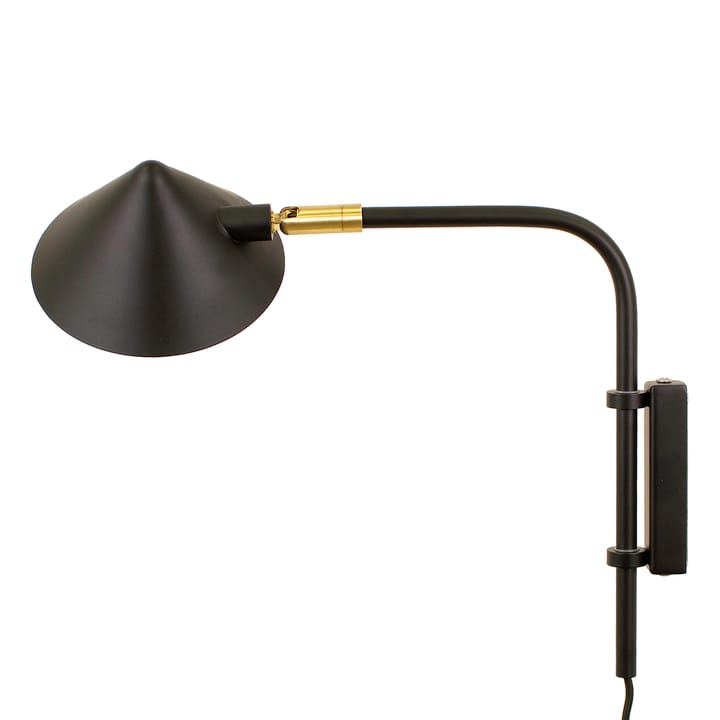 Applique murale Kelly bras court, Noir – doré Watt & Veke